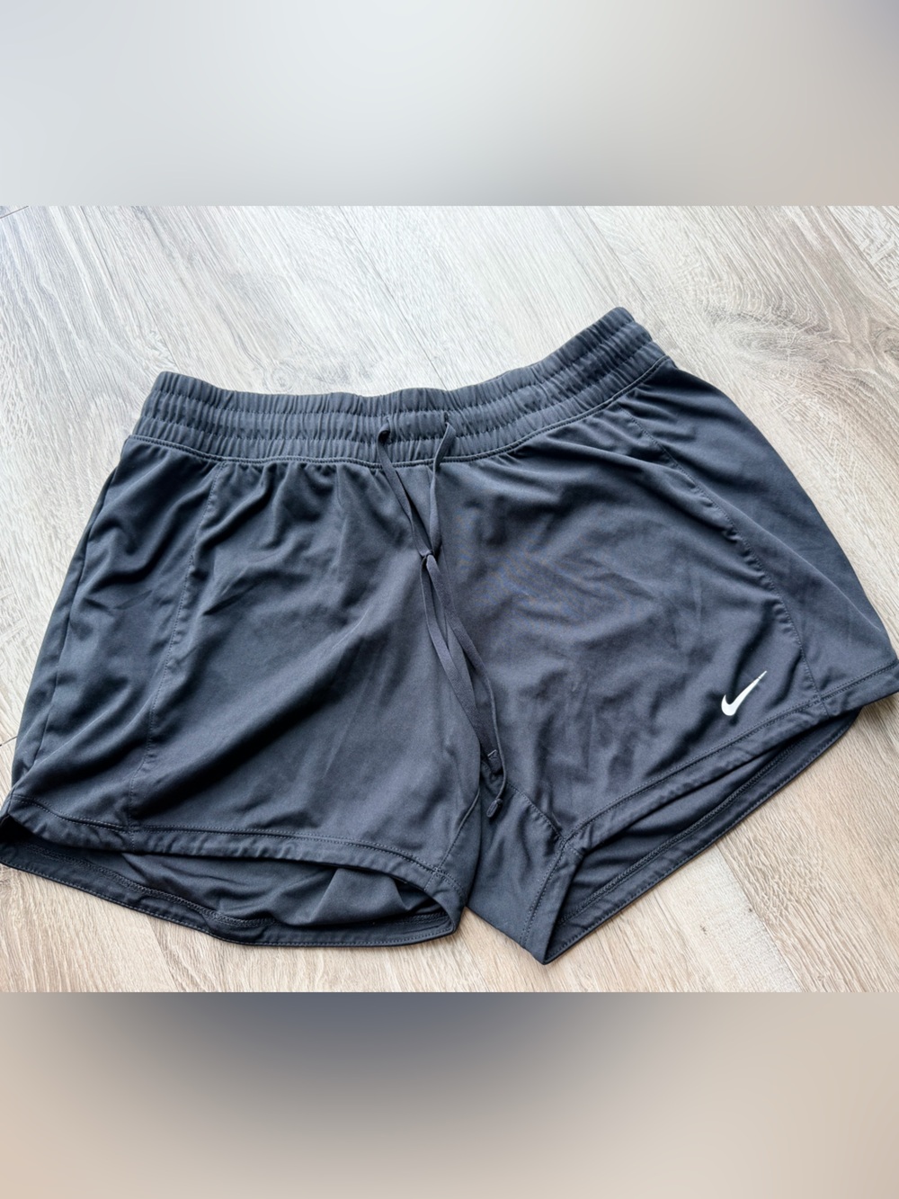 Nike Black Running Shorts with White Swoosh
